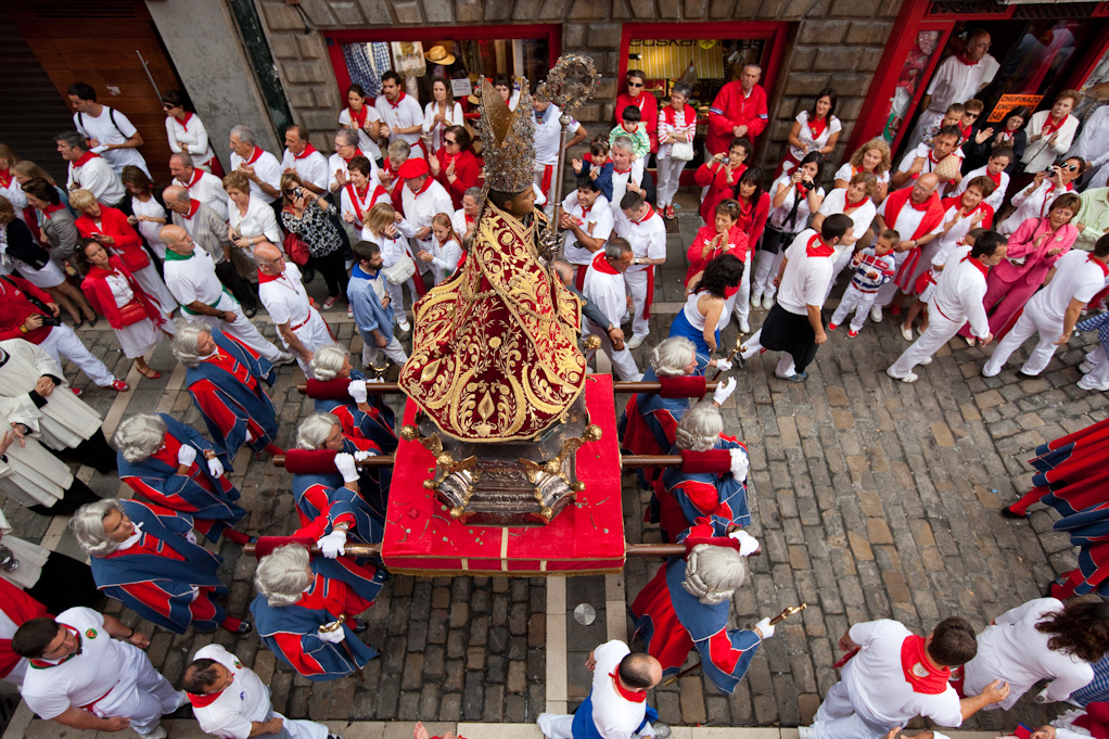 La procesión de San Fermín.